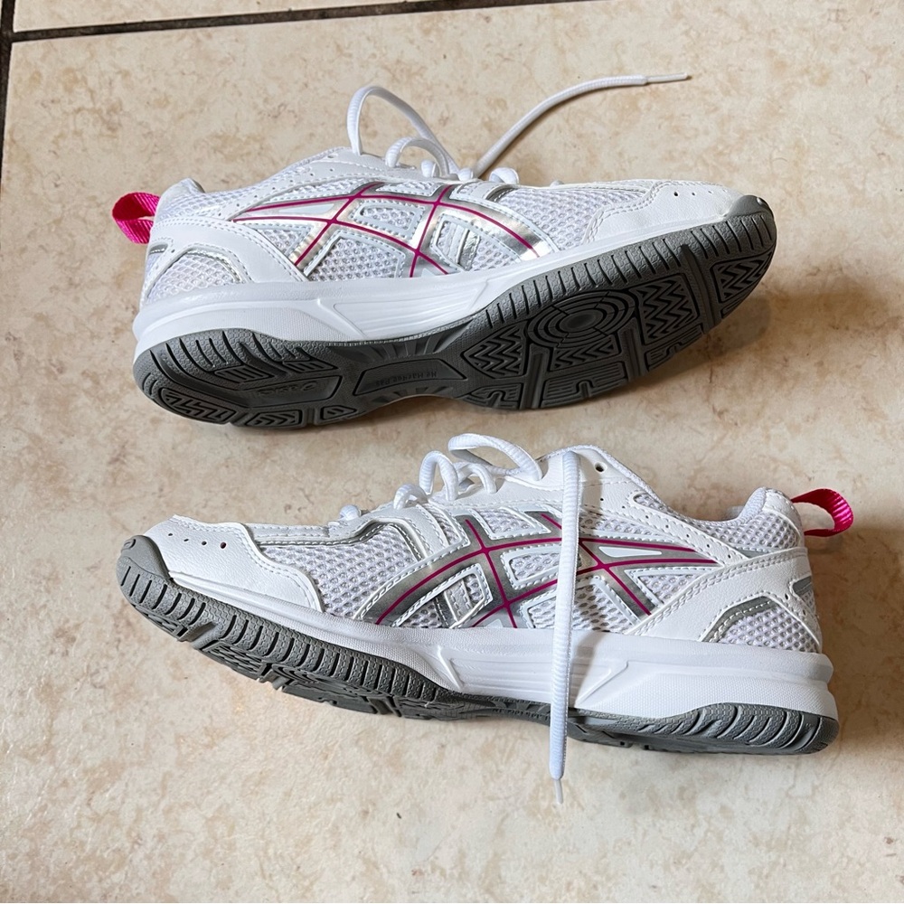 Pink and white ASICS women’s sneakers - Picture 2 of 6